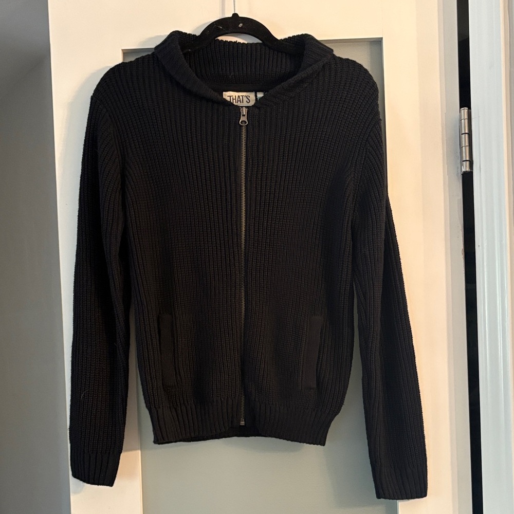 That’s It woven cardigan sweater women’s  size medium black